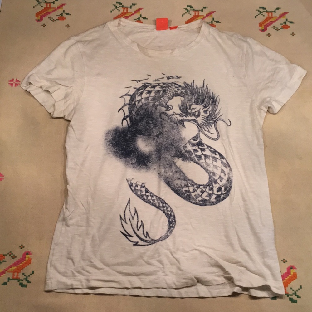 Hugo boss orange label t-shirt vintage dragon